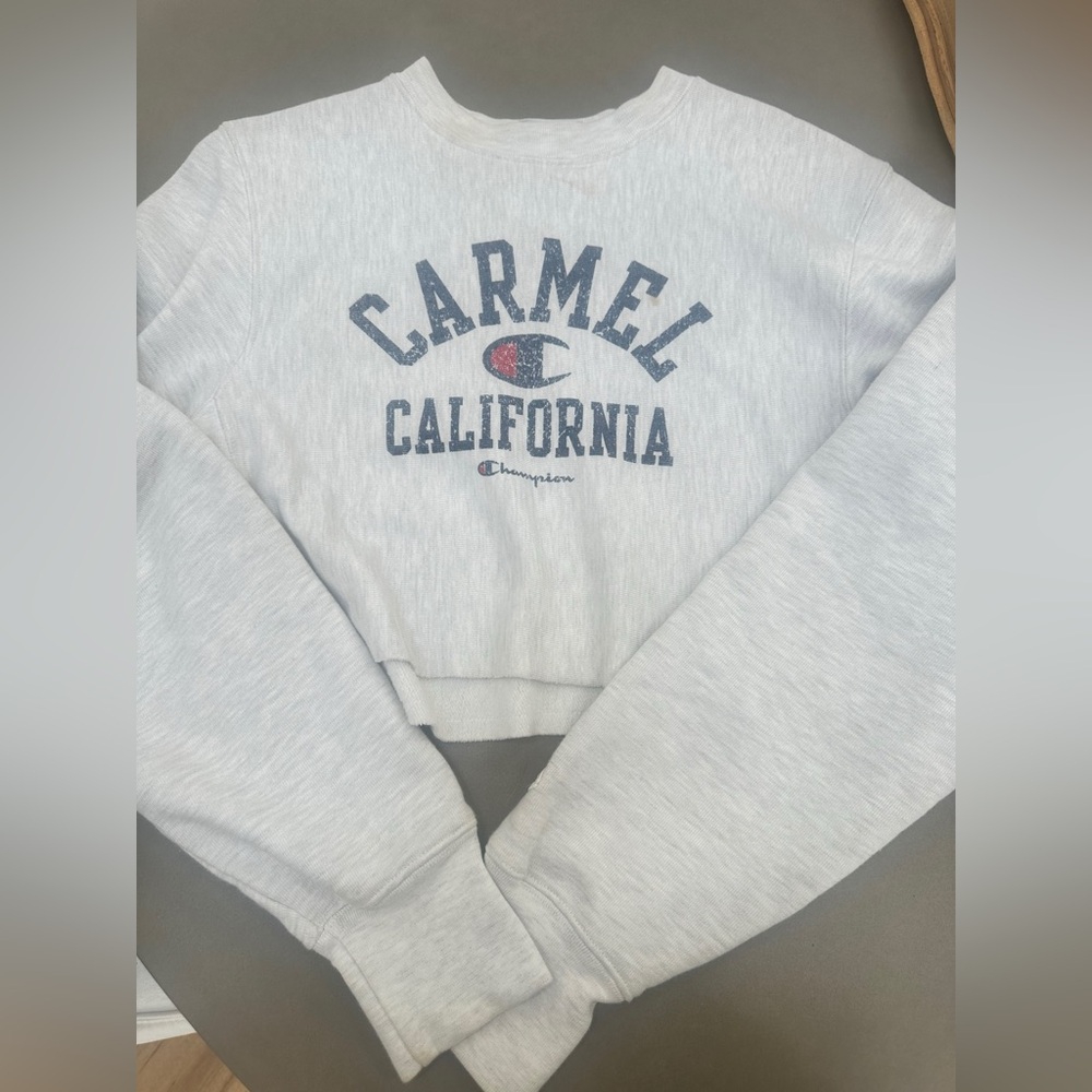 Champion Light Gray Women's Crop Sweatshirt